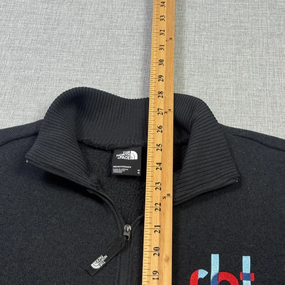 The North Face Fleece 1/4 Zip Sweatshirt Mens Medium Black Lined Heavyweight